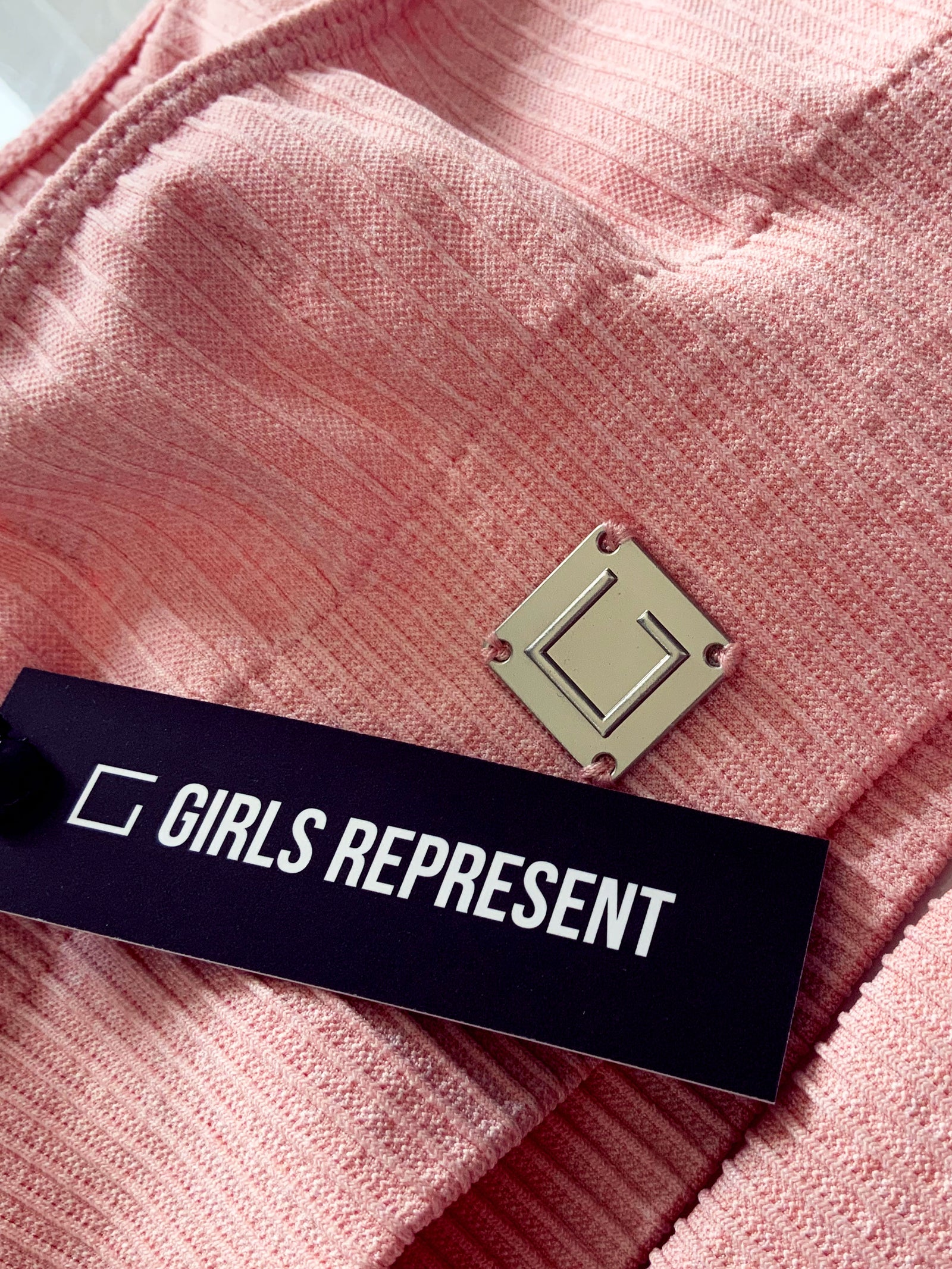 Pink Ribbed Leggings