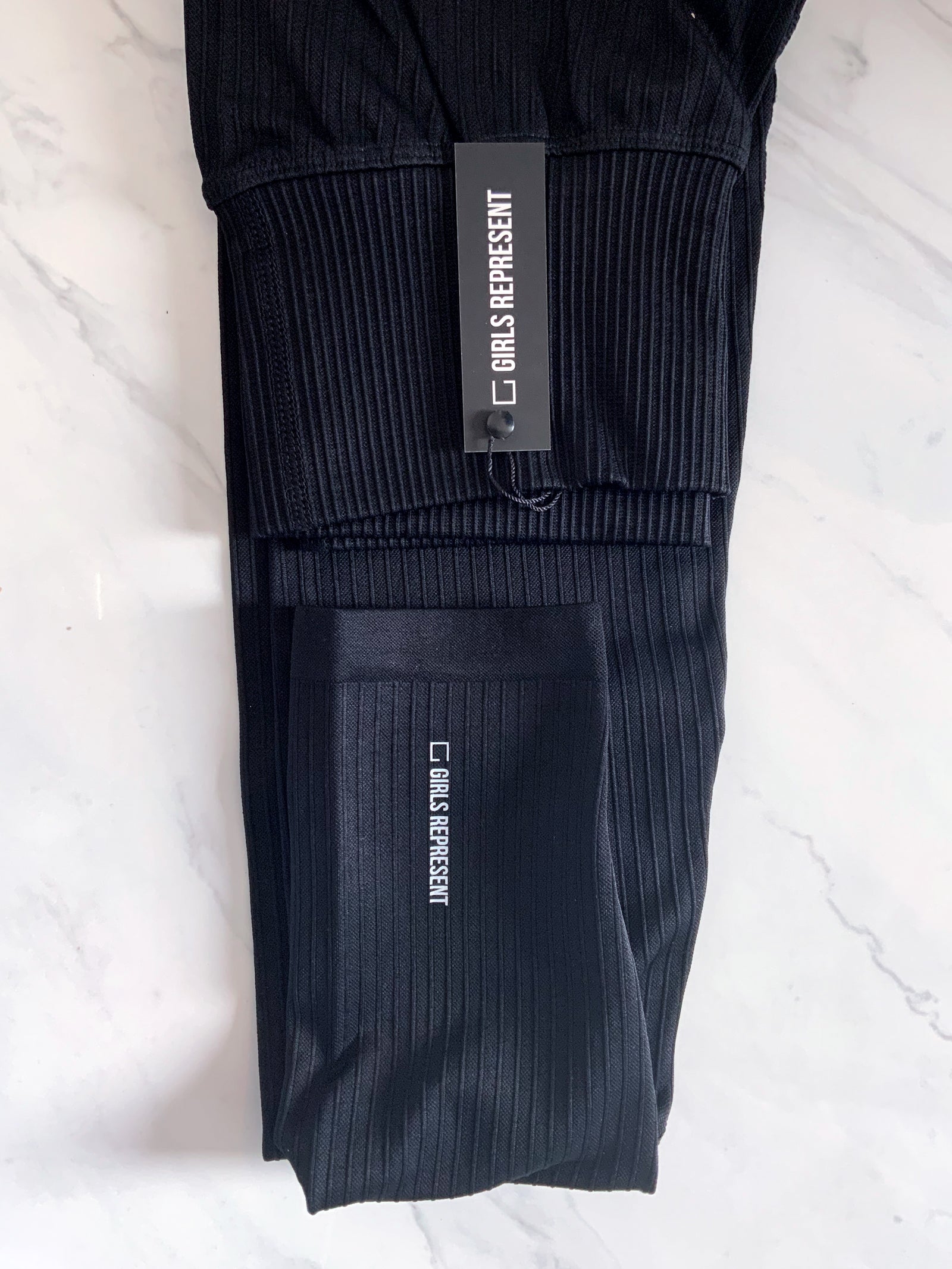 Black Ribbed Leggings