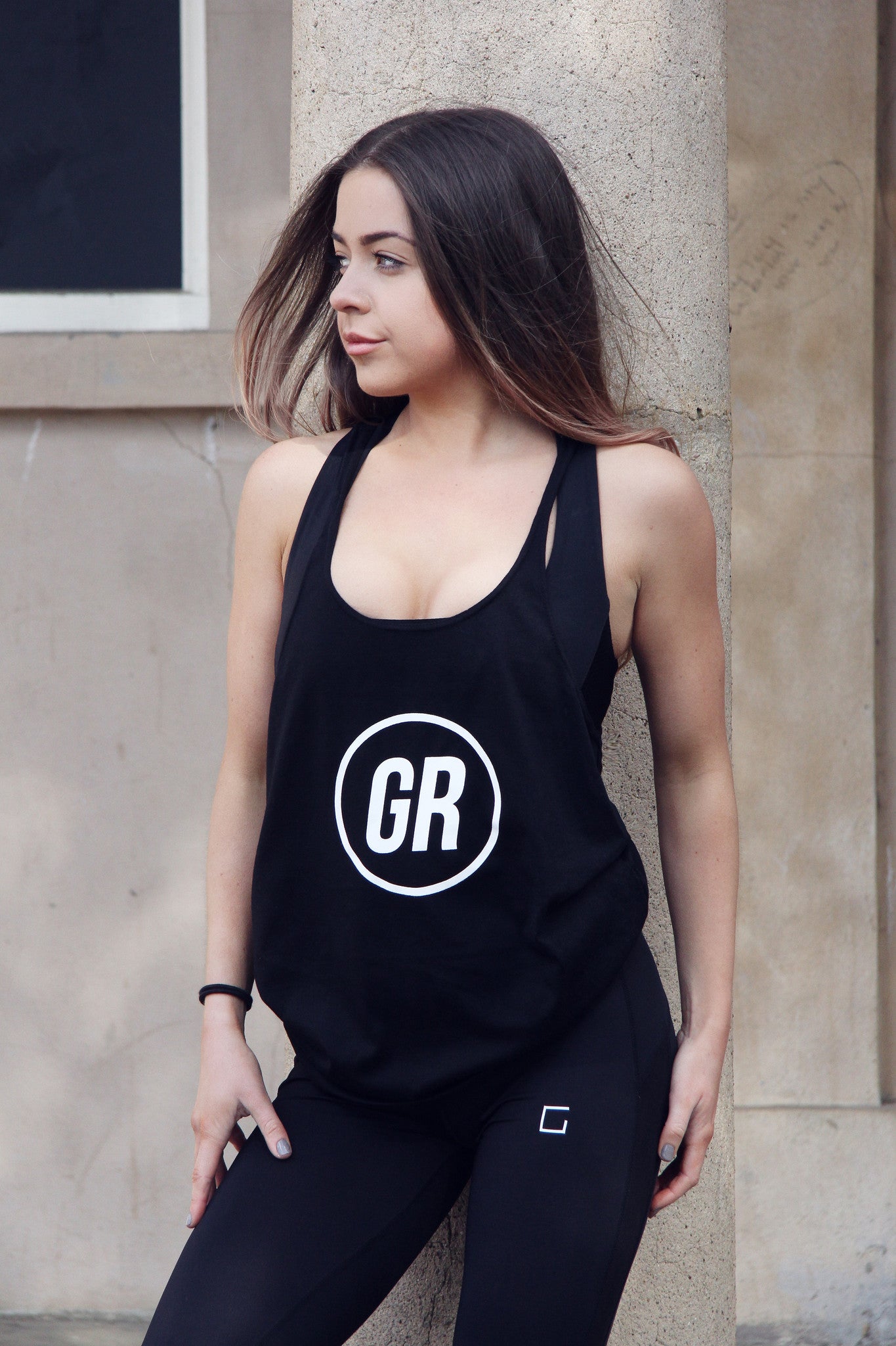 'GR' Boyfriend Stringer - (Black)