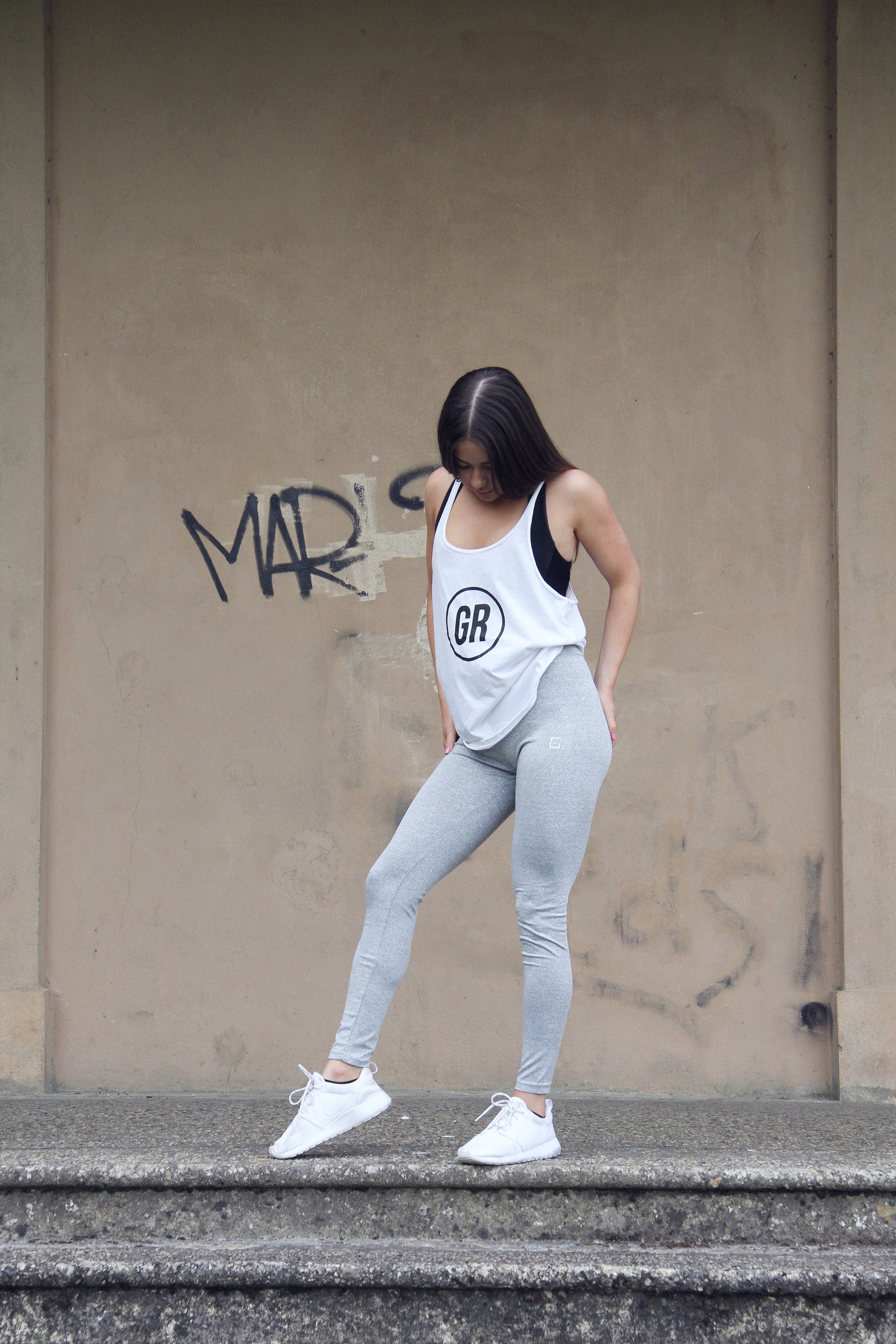 Premium Scrunch Leggings (Light Grey)