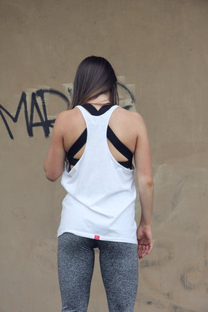 Signature 'G' Boyfriend Stringer (White)