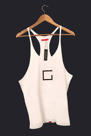 Signature 'G' Boyfriend Stringer (White)